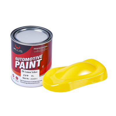 Il liquido luminoso metallico solido 2k automobilistico dipinge il colore giallo limone