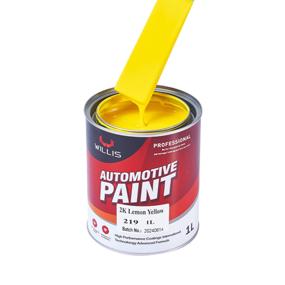 Il liquido luminoso metallico solido 2k automobilistico dipinge il colore giallo limone
