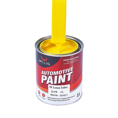 Il liquido luminoso metallico solido 2k automobilistico dipinge il colore giallo limone