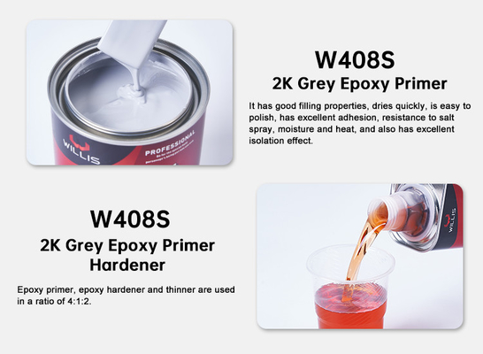 Vendita a caldo Bianco Epossidico Automotive Primer Vernice resistente alla corrosione a secco Rovere Automotive Epossidico Vernice 2k Epossidico Primer