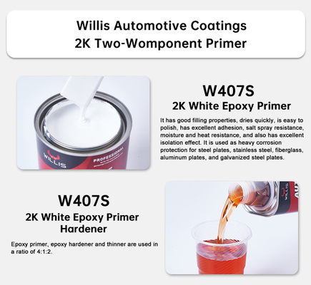 Vendita a caldo Bianco Epossidico Automotive Primer Vernice resistente alla corrosione a secco Rovere Automotive Epossidico Vernice 2k Epossidico Primer