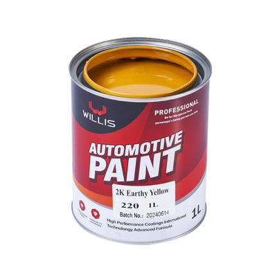 Vernice per auto gialla terra 2K solida metallica, liquida brillante 2k Vernice per automobili Produttore di vernici per automobili