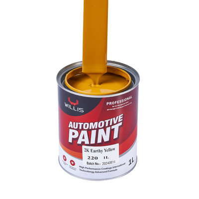 Vernice per auto gialla terra 2K solida metallica, liquida brillante 2k Vernice per automobili Produttore di vernici per automobili