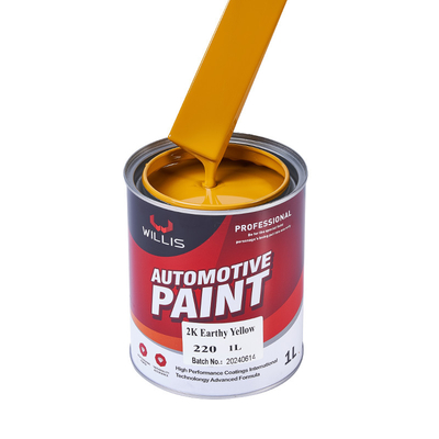 Vernice per auto gialla terra 2K solida metallica, liquida brillante 2k Vernice per automobili Produttore di vernici per automobili