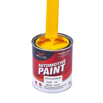 Colori personalizzati di vernice per auto solida, resistente alle intemperie 2k Vernice a spruzzo 2K Giallo medio Vernice auto rifinitura
