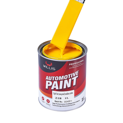 Colori personalizzati di vernice per auto solida, resistente alle intemperie 2k Vernice a spruzzo 2K Giallo medio Vernice auto rifinitura