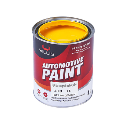 Colori personalizzati di vernice per auto solida, resistente alle intemperie 2k Vernice a spruzzo 2K Giallo medio Vernice auto rifinitura