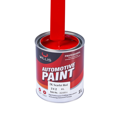 Gloss Nero 2K Rosso Scarlatto Vernice solida Anti gialloramento Per graffi di auto 2 anni di durata