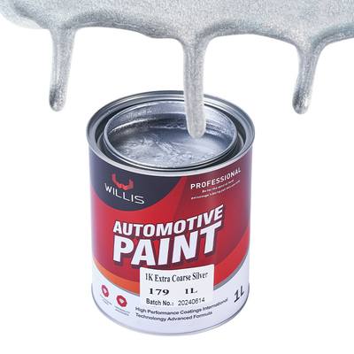 1L / 4L Vernice Acrilica Brillante, Polvere di Aluminio Vernice per Auto Argento Brillante 1K Extra Grosso Argento