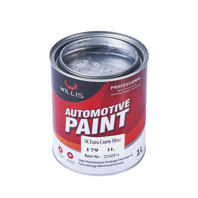 1L / 4L Vernice Acrilica Brillante, Polvere di Aluminio Vernice per Auto Argento Brillante 1K Extra Grosso Argento