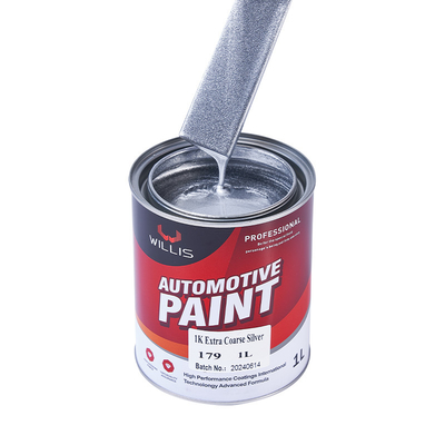 1L / 4L Vernice Acrilica Brillante, Polvere di Aluminio Vernice per Auto Argento Brillante 1K Extra Grosso Argento