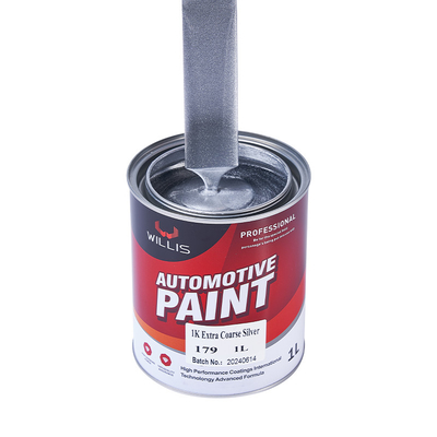 1L / 4L Vernice Acrilica Brillante, Polvere di Aluminio Vernice per Auto Argento Brillante 1K Extra Grosso Argento