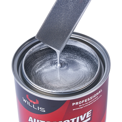 1L / 4L Vernice Acrilica Brillante, Polvere di Aluminio Vernice per Auto Argento Brillante 1K Extra Grosso Argento