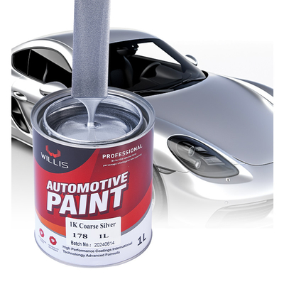 Rivestimento liquido Vernice per auto nera argento, Vernice per auto argento opaco Per paraurti in plastica 1K Argento grossolano Metallico Automotive