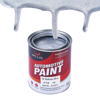 Vernice per auto metallica d' argento a secco rapido, rivestimento liquido Vernice a spruzzo acrilica lacca 1K Vernice per auto metallica d' argento moderata