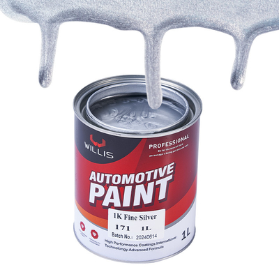 Pintura di base argento di alta luminosità, riempitore per il corpo 1K Tint Base Paint Metallica Vernice automobilistica Vernice argento