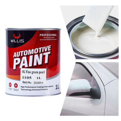 1K Vernice verde perlacciante per auto, alta saturazione del colore, lacca acrilica chiara, cappotto chiaro, indurente, più sottile