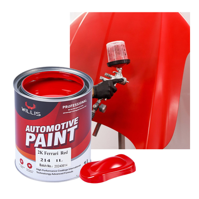 Colori rossi forti Ferrari rosso 2k Vernice per auto metallica Auto rifinitura Restauro auto