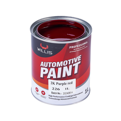 Asciugatura rapida Carrozzeria di auto riempitore di metallo 2k Vernice a spruzzo automobilistico viola rosso