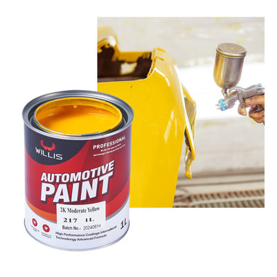 Vernice per auto giallo moderato 2K, resina acrilica, verniciatura a spruzzo