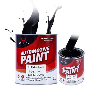 High Gloss 2K Extra Black Automotive Coating Car Painting Refinish Basecoat Top Coat Metallic Color Paint for Boat Paint Repair