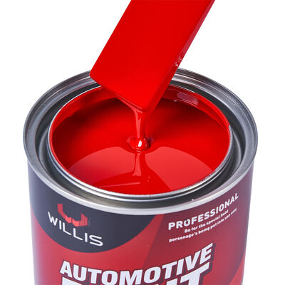 Vernice per autoveicoli in resina acrilica rossa solida 2K Vernice per riparazioni automobilistiche con spray di sottilizzazione automobilistica per rivestimento di plastica