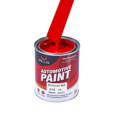 Vernice per autoveicoli in resina acrilica rossa solida 2K Vernice per riparazioni automobilistiche con spray di sottilizzazione automobilistica per rivestimento di plastica