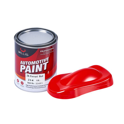 Vernice per autoveicoli in resina acrilica rossa solida 2K Vernice per riparazioni automobilistiche con spray di sottilizzazione automobilistica per rivestimento di plastica
