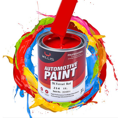 Vernice per autoveicoli in resina acrilica rossa solida 2K Vernice per riparazioni automobilistiche con spray di sottilizzazione automobilistica per rivestimento di plastica