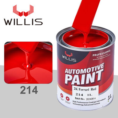 Vernice per autoveicoli in resina acrilica rossa solida 2K Vernice per riparazioni automobilistiche con spray di sottilizzazione automobilistica per rivestimento di plastica