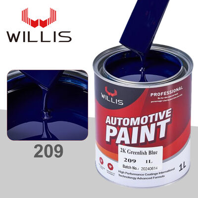 Fornitura di fabbrica VERNICE AUTO WILLIS 2K BLU VERDE CHIARO RIVESTIMENTO LIQUIDO BASE ACCOPPIATA ACRILICA PER RIVESTIMENTO PLASTICA