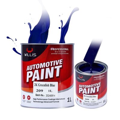 Fornitura di fabbrica VERNICE AUTO WILLIS 2K BLU VERDE CHIARO RIVESTIMENTO LIQUIDO BASE ACCOPPIATA ACRILICA PER RIVESTIMENTO PLASTICA