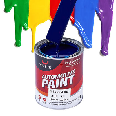 Vendita calda 2K Vernice a spruzzo acrilica auto Blu Metallico Auto lucente Rivestimento liquido Topcoat Colori multipli Fabbrica fornitura OEM