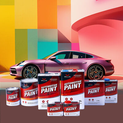 Vernice per ritocco auto in resina acrilica WILLIS 2K monocolore per applicazione a spruzzo per riparazioni automobilistiche e metalliche, rivestimento liquido