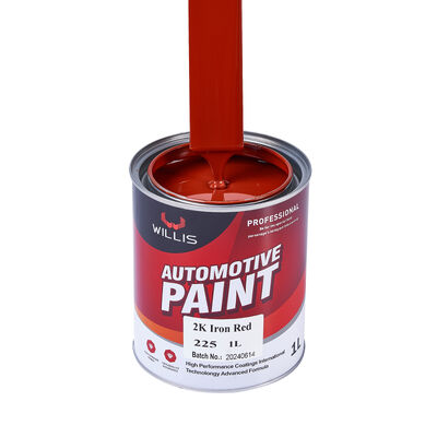 Vendita a caldo 2K Ferro Rossa Automotive Rivestimento Fabbrica Fornitura OEM Disponibile Resina Acrilica Liquido Verniciatura Auto Rifinire Verniciatura Mantello