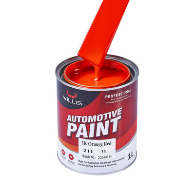 Vernice acrilica 2K per autoveicoli, colore rosso arancio metallizzato, best seller, buon prezzo, disponibili più colori