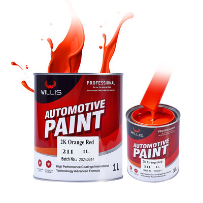 Vernice acrilica 2K per autoveicoli, colore rosso arancio metallizzato, best seller, buon prezzo, disponibili più colori