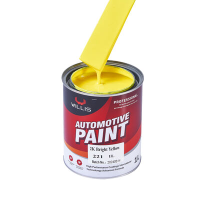 Vernice metallizzata per auto 2K giallo brillante di alta qualità, rivestimento spray per riparazioni auto con vernice acrilica bicomponente ad alta lucentezza