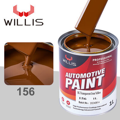 Vernice per auto base trasparente giallo ferro 1K, resina acrilica, rivestimento liquido, applicazione a spruzzo, finitura auto OEM