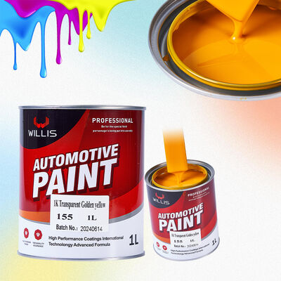 Vernice spray per auto trasparente giallo dorato 1K, resina acrilica, rivestimento liquido, finitura per auto monocomponente, colore solido