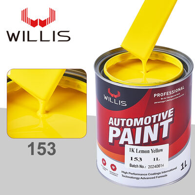 Vendita calda WILLIS Modello 153 Giallo Limone 1K Auto Finish Basecoat Resina acrilica Rivestimento liquido Vernice automobilistica / auto