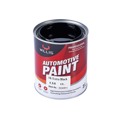 Vernice per ritocco automobilistico liquida 1K Extra Black, vernice di base monocolore 1K per rivestimenti automobilistici in plastica neri