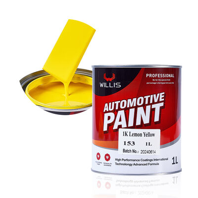 Vernice per ritocco auto giallo limone 1K ad alta vendita, resina acrilica per vernici per auto dalla Cina, diluente per vernici per auto