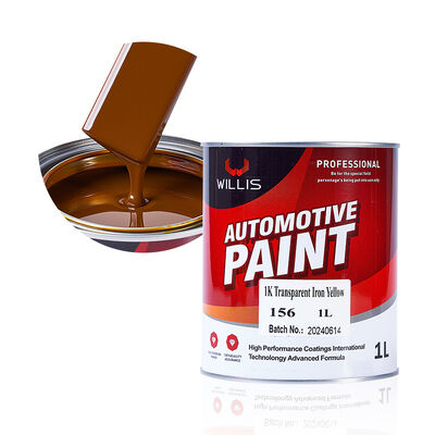 Vernice per riparazione auto liquida trasparente giallo ferro 1K diretta dalla fabbrica, resina acrilica monocomponente per vernice per auto