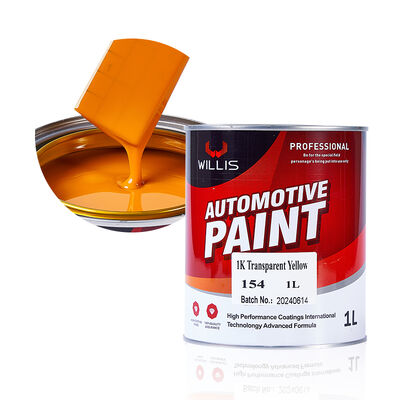 Vernice per ritocco auto Willis 1K Basecoat, colore solido, resina acrilica 1K 2K, vernice trasparente gialla per riparazioni auto dalla Cina
