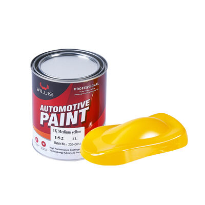 Solid Color 1K Yellow Auto Refinish Car Paint Chinese Made Acrylic Resin Coating Liquid State for Spray Application
