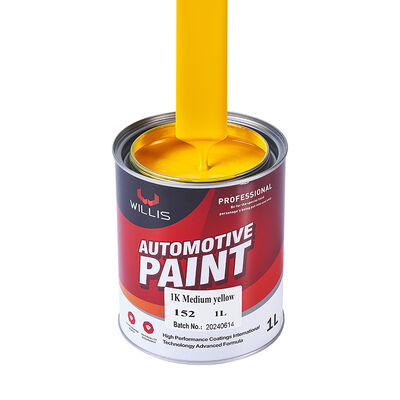 Solid Color 1K Yellow Auto Refinish Car Paint Chinese Made Acrylic Resin Coating Liquid State for Spray Application