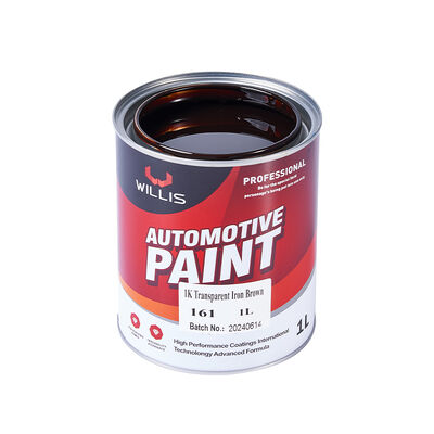 Vendita calda 1K Acrilica Resina Vernice auto a basso prezzo Ferro marrone Spara tono metallico Applicazione Riparazione auto Vernice sottile Vernice