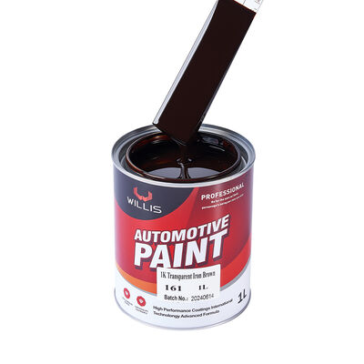 Vendita calda 1K Acrilica Resina Vernice auto a basso prezzo Ferro marrone Spara tono metallico Applicazione Riparazione auto Vernice sottile Vernice