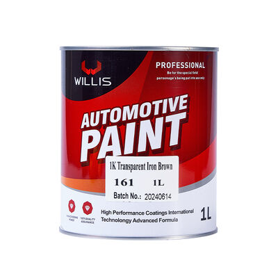 Vendita calda 1K Acrilica Resina Vernice auto a basso prezzo Ferro marrone Spara tono metallico Applicazione Riparazione auto Vernice sottile Vernice